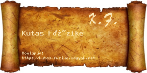 Kutas Füzike névjegykártya